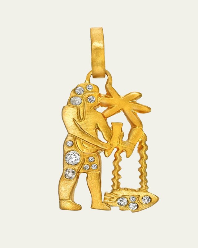 Signature Zodiac Charm on Bale, Aquarius